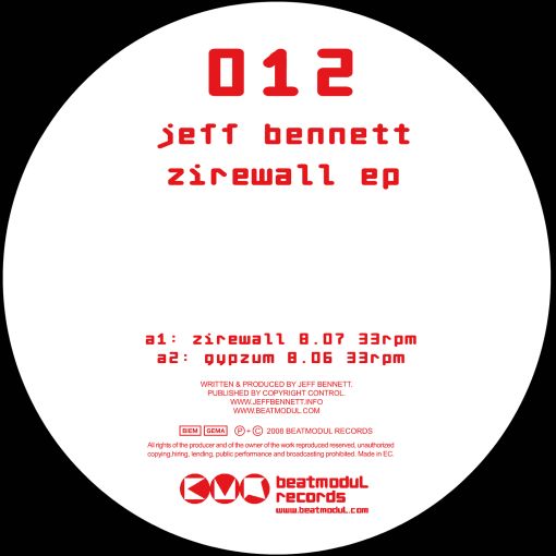 BMR012 - Jeff Bennett - Zirewall EP